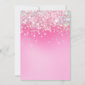 フォトピンクグリッター11誕生日 招待状 (裏面)