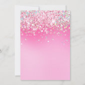 フォトピンクグリッター17誕生日 招待状 (裏面)