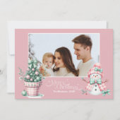 フォトピンクコケットクリスマス シーズンカード (正面)