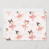 フォトピンクバレリーナツツ第2誕生日 招待状 (裏面)