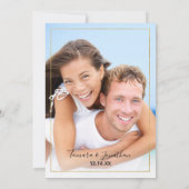 フォトピンクフラミンゴマグノリアスビーチ結婚式 招待状 (裏面)