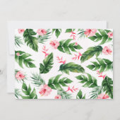 フォトピンクフローラサファリワイルドワン誕生日 招待状 (裏面)