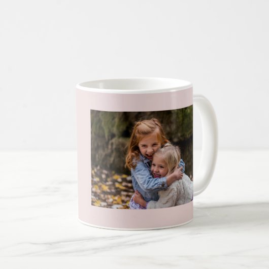 フォトピンクフローラ母の日の贈り物ママ コーヒーマグカップ (正面右)