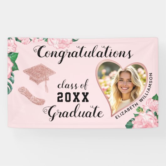 フォトピンクフローラ2025年卒業 横断幕 (横)