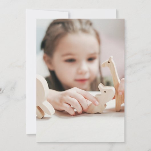 フォトピンクプレスクールTeddy Bear卒業 招待状 (裏面)