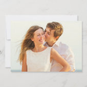 フォトピンクホワイトローズフローラ保存日 セーブザデート (裏面)