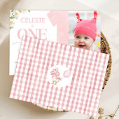 フォトピンクボウデイジーワン間抜けグース1歳 招待状