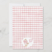 フォトピンクボウ間抜けワンガチョウ1歳 招待状 (裏面)