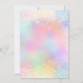 フォトピンクレインボー3rd誕生日 招待状 (裏面)