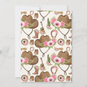 フォトピンク女性のカーボーイ誕生日パーティー 招待状 (裏面)