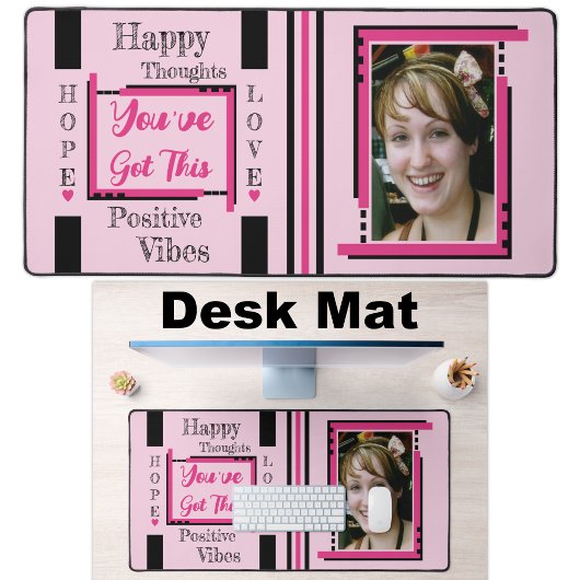 フォトピンク得ブラックを追加 デスクマット