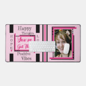 フォトピンク得ブラックを追加 デスクマット (キーボード&マウス)