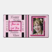 フォトピンク得ブラックを追加 デスクマット (正面)