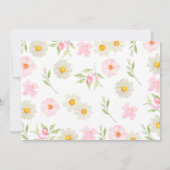 フォトピンク恋しく思フローラOnederful 1歳の誕生日 招待状 (裏面)