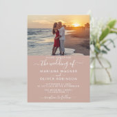 フォトピンク結婚式招待状 招待状 (スタンド正面)