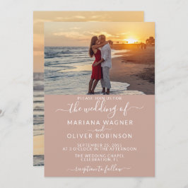 フォトピンク結婚式招待状 招待状