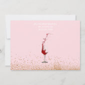 フォトピンク金ゴールド30と素晴らしい誕生日パーティー 招待状 (裏面)