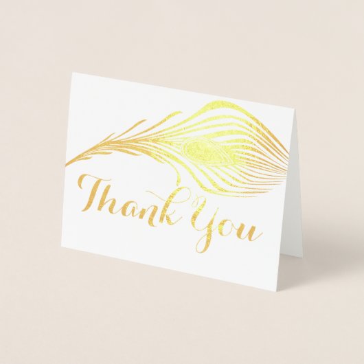 フォトピーコックサンキュータイポグラフィ銀箔 箔カード (正面)