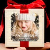 フォトピースラブジョイエレガント金ゴールド雪片カスタム スクエアシール