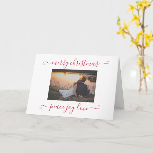 フォトピース喜び愛メリークリスマス カード (黄色い花)