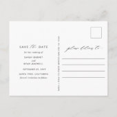 フォトピーチ赤面クリーム金ゴールド結婚式の日付を保存 案内ポストカード (裏面)