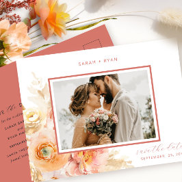 フォトピーチ赤面ラストウェディング日付を保存 案内ポストカード