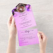 フォトピ結婚ンクの全招待状 オールインワン招待状 (貼ってはがせる)