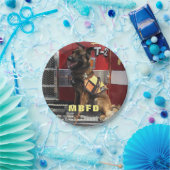 フォトファイアマンのお祝いの追加 ペーパープレート (パーティー)