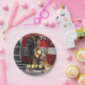 フォトファイアマンのお祝いの追加 ペーパープレート (パーティー)