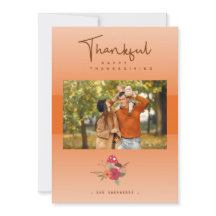 フォトファミリーオレンジ透明感謝祭