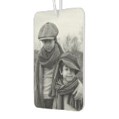 フォトファミリーカスタムのパーソナライズ カーエアーフレッシュナー (左)