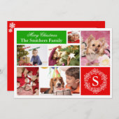 フォトファミリークリスマスカード6枚 シーズンカード (正面/裏面)
