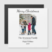 フォトファミリークリスマスホリデーミニマルパーソナライズ (正面/裏面)