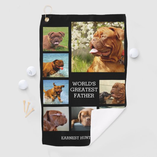 フォトファミリーコラージモンタージエピックおもしろい ゴルフタオル (インサイチュ)