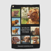 フォトファミリーコラージモンタージエピックおもしろい ゴルフタオル (正面)