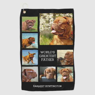 フォトファミリーコラージモンタージエピックおもしろい ゴルフタオル