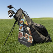 フォトファミリーコラージモンタージエピックおもしろい ゴルフタオル (グリーン)