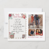 フォトファミリーコラージュ国クリスマスカード ノートカード (正面)