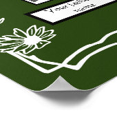 フォトファミリーツリーデイジーア縁どートオングリーン ポスター (角)