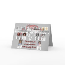 フォトファミリーツリーピンクフラクタルツリーグレー