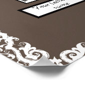 フォトファミリーツリーレースの縁どブラウンの外観 ポスター (角)