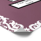 フォトファミリーツリーレース縁どルックオンラベンダー ポスター (角)