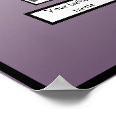 フォトファミリーツリー縁どブラック（紫グラデーション） ポスター (角)