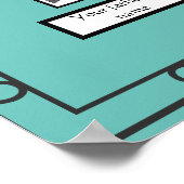 フォトファミリーツリー錬鉄のルック縁どオンティール(緑がかった色) ポスター (角)