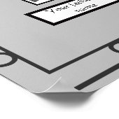 フォトファミリーツリー錬鉄の縁ど見たる灰色 ポスター (角)