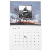 フォトファミリーツリー12枚の写真の背景カレンダー カレンダー (1月 2026)