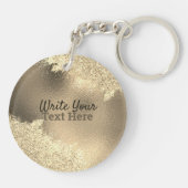 フォトファミリーパーソナライズされたポートレートゴールデン キーホルダー (裏面)