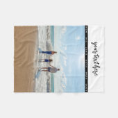 フォトファミリーパーソナライズされたラブメモリーズ フリースブランケット (正面(横))