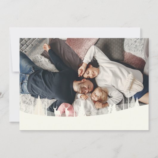 フォトファミリーホリデーズクリスマスウィンターシーン シーズンカード (正面)