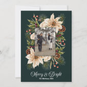 フォトファミリーメリーと明るいクリスマス シーズンカード (正面)